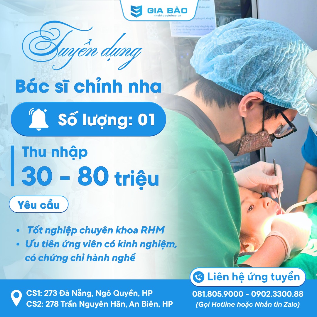 tuyển dụng bác sĩ nha khoa